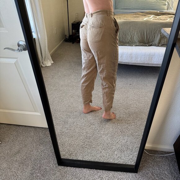 Everlane Khaki Barrel Pants Size 8 - Picture 7 of 10